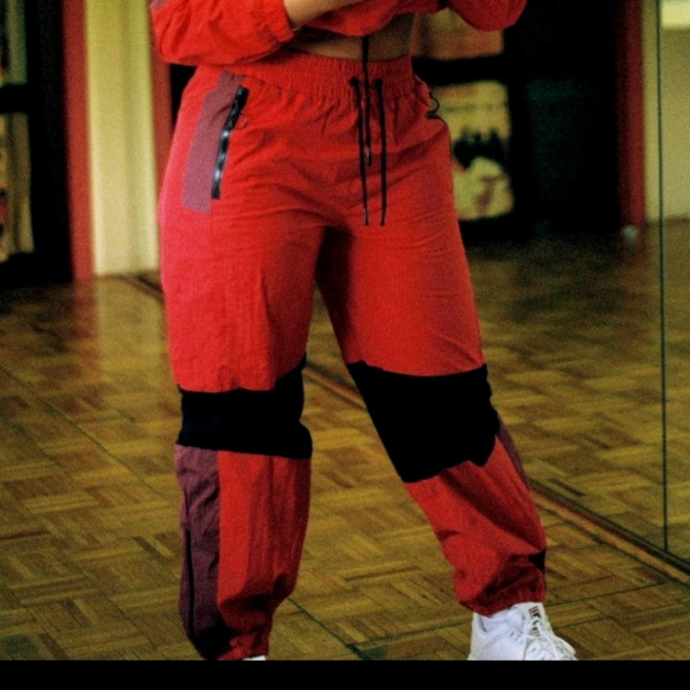 Secndnture Cherry Classic Windbreaker Jogger Pants